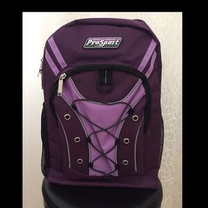 Backpack Purple & Black Prosport BNWT